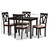 Baxton Studio Sylvia Modern and Contemporary Espresso Brown Finished and Sand Fabric Upholstered 5-Piece Dining Set