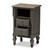 Baxton Studio Noemie Country Cottage Farmhouse Brown Finished 2-Drawer Nightstand