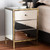 Baxton Studio Nouria Modern and Contemporary Hollywood Regency Glamour Style Mirrored 3-Drawer Nightstand Bedside Table