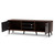 Baxton Studio Samuel Mid-Century Modern Brown and Dark Grey Finished TV Stand