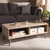 Baxton Studio Pierre Mid-Century Modern Oak and Light Grey Finished Wood Coffee Table