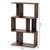 Baxton Studio Legende Modern and Contemporary Brown and Dark Grey Finished Display Bookcase