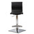 Baxton Studio Vanni Modern and Contemporary Black Faux Leather Upholstered Chrome-Finished Metal Adjustable Swivel Bar Stool