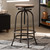 Baxton Studio Aline Vintage Rustic Industrial Style Wood and Rust-Finished Steel Adjustable Swivel Bar Stool