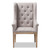 Baxton Studio Cedulie French Provincial Beige Fabric Upholstered Whitewashed Oak Lounge Chair