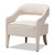 Baxton Studio Floriane Modern and Contemporary Beige Fabric Upholstered Lounge Chair