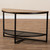 Baxton Studio Chesson Vintage Rustic Industrial Style Wood and Dark Bronze-finished Metal Half Moon Console Table