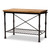 Baxton Studio Perin Vintage Rustic Industrial Style Wood and Bronze-Finished Steel Multipurpose Kitchen Island Table