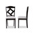 Baxton Studio Ruth Modern and Contemporary Grey Fabric Upholstered and Espresso Brown Finished Dining Chair Set