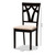 Baxton Studio Sylvia Modern and Contemporary Sand Fabric Upholstered and Espresso Brown Finished Dining Chair Set