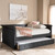Baxton Studio Alena Modern and Contemporary Dark Grey Fabric Upholstered Daybed with Trundle