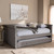 Baxton Studio Alena Modern and Contemporary Grey Fabric Upholstered Daybed with Trundle