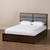 Baxton Studio Macey Modern and Contemporary Dark Grey Fabric Upholstered Walnut Finished Storage Platform Bed