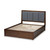 Baxton Studio Brannigan Modern and Contemporary Dark Grey Fabric Upholstered Walnut Finished Storage Platform Bed