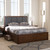 Baxton Studio Brannigan Modern and Contemporary Dark Grey Fabric Upholstered Walnut Finished Storage Platform Bed