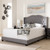 Baxton Studio Aden Modern and Contemporary Grey Fabric Upholstered Bed