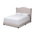 Baxton Studio Alesha Modern and Contemporary Beige Fabric Upholstered Bed