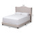 Baxton Studio Alesha Modern and Contemporary Beige Fabric Upholstered Bed