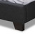 Baxton Studio Alesha Modern and Contemporary Charcoal Grey Fabric Upholstered Bed