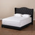 Baxton Studio Alesha Modern and Contemporary Charcoal Grey Fabric Upholstered Bed