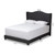 Baxton Studio Alesha Modern and Contemporary Charcoal Grey Fabric Upholstered Bed