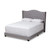 Baxton Studio Alesha Modern and Contemporary Grey Fabric Upholstered Bed