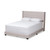 Baxton Studio Brady Modern and Contemporary Beige Fabric Upholstered Bed