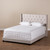 Baxton Studio Brady Modern and Contemporary Beige Fabric Upholstered Bed