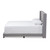 Baxton Studio Brady Modern and Contemporary Light Grey Fabric Upholstered Bed