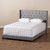 Baxton Studio Brady Modern and Contemporary Light Grey Fabric Upholstered Bed