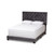 Baxton Studio Candace Luxe and Glamour Dark Grey Velvet Upholstered Bed