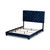 Baxton Studio Candace Luxe and Glamour Navy Velvet Upholstered Bed