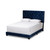 Baxton Studio Candace Luxe and Glamour Navy Velvet Upholstered Bed