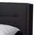 Baxton Studio Lisette Modern and Contemporary Charcoal Grey Fabric Upholstered Bed