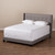 Baxton Studio Lisette Modern and Contemporary Grey Fabric Upholstered Bed