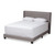 Baxton Studio Lisette Modern and Contemporary Grey Fabric Upholstered Bed