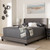 Baxton Studio Lisette Modern and Contemporary Grey Fabric Upholstered Bed