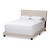 Baxton Studio Audrey Modern and Contemporary Light Beige Fabric Upholstered Bed