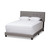 Baxton Studio Audrey Modern and Contemporary Light Grey Fabric Upholstered Bed