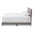 Baxton Studio Audrey Modern and Contemporary Light Grey Fabric Upholstered Bed