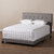 Baxton Studio Audrey Modern and Contemporary Light Grey Fabric Upholstered Bed