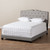 Baxton Studio Vivienne Modern and Contemporary Light Grey Fabric Upholstered Bed