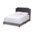 Baxton Studio Darcy Luxe and Glamour Dark Grey Velvet Upholstered Bed
