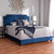 Baxton Studio Darcy Luxe and Glamour Navy Velvet Upholstered Bed