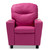 Baxton Studio Evonka Modern and Contemporary Magenta Pink Faux Leather Kids Recliner Chair