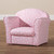Baxton Studio Erica Modern and Contemporary Pink and White Heart Patterned Fabric Upholstered Kids Armchair