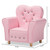 Baxton Studio Mabel Modern and Contemporary Pink Faux Leather Kids Armchair