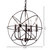 Baxton Studio Nerea Vintage Industrial Dark Bronze Metal 5-Light Orb Cage Chandelier