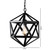 Baxton Studio Ginessa Modern and Contemporary Black Metal Geometric Pendant Light