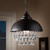 Baxton Studio Viona Modern and Contemporary Rust Metal and Crystal Pendant Light